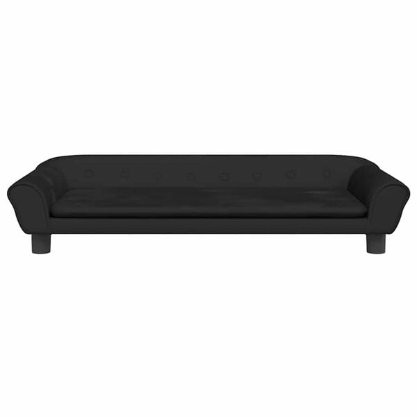 vidaXL Cama para cães 100x50x21 cm veludo preto