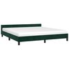 vidaXL Estrutura de cama sem colch&atilde;o 160x200 cm veludo verde-escuro