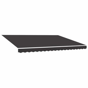 vidaXL Tecido de substitui&ccedil;&atilde;o para toldo antracite 400x350 cm poli&eacute;ster