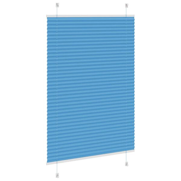 vidaXL Azul Plissada Cega 85x150 cm Largura Tecido 84,4 cm Poli&eacute;ster