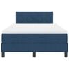 vidaXL Cama Box com colch&atilde;o com cabeceira Azul 120 x 200 cm tecido