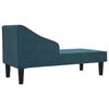 vidaXL Chaise longue com rolo veludo azul