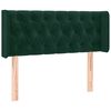 vidaXL Cabeceira de cama c/ abas veludo 93x16x78/88 cm verde-escuro