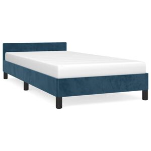vidaXL Estrutura de cama sem colch&atilde;o 80x200 cm veludo azul-escuro