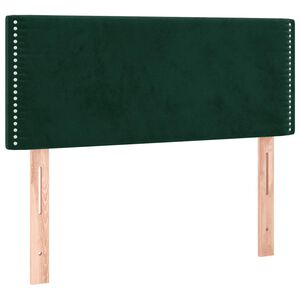 vidaXL Cabeceira de cama veludo 90x5x78/88 cm verde-escuro