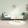 vidaXL Estrutura de Cama Infantil com Cabeceira Verde do Mar