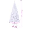 vidaXL &Aacute;rvore de Natal Artificial com 300 LEDs Branco 210 cm PVC e A&ccedil;o