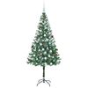 vidaXL &Aacute;rvore de Natal Artificial com 300 LEDs Verde 180 cm PVC e A&ccedil;o