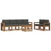 vidaXL Conjunto de Sof&aacute;s para Exterior 7 unid. Natural e Antracite