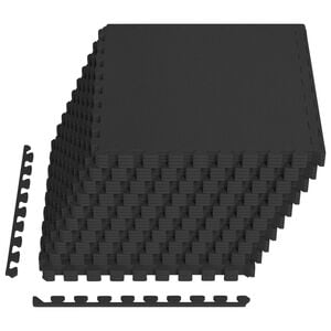 vidaXL Tapetes 40 unid. Preto 14,4 m&sup2; Espuma EVA