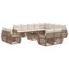 vidaXL Conjunto de Sof&aacute; de Jardim 13 unid. Bege e Branco Creme vime PE