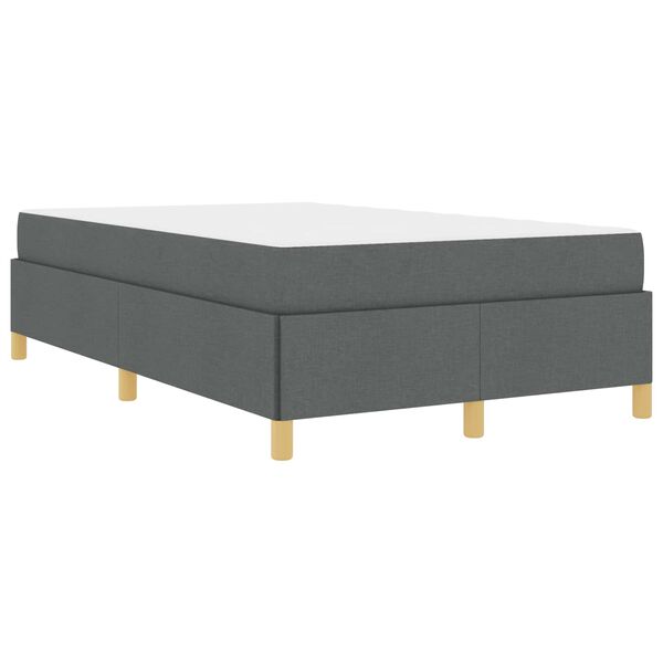 vidaXL Estrutura da Cama com colch&atilde;o Cinza Escuro 120 x 200 cm tecido