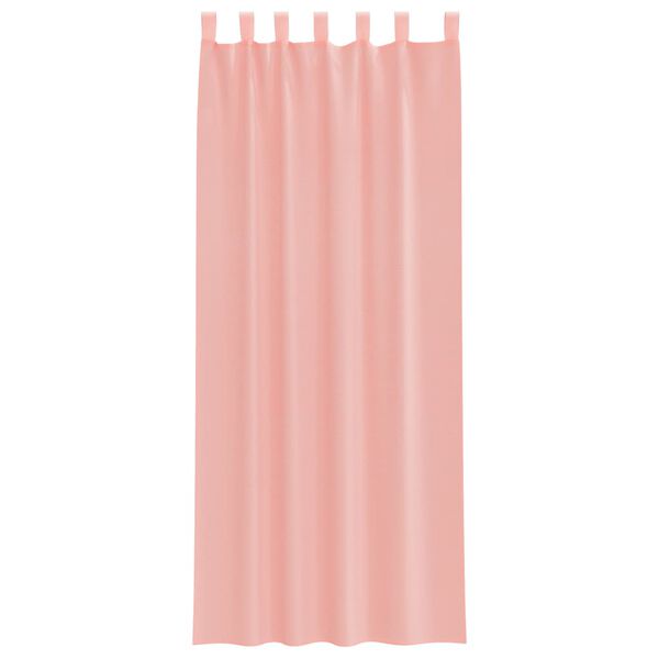 vidaXL Cortinas de voile com laços 2 pcs rosa 140x260 cm