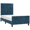 vidaXL Estrutura de cama sem colch&atilde;o 90x200 cm veludo azul-escuro