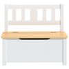 vidaXL Banco de arruma&ccedil;&atilde;o infantil 60x30x55 cm MDF branco e bege
