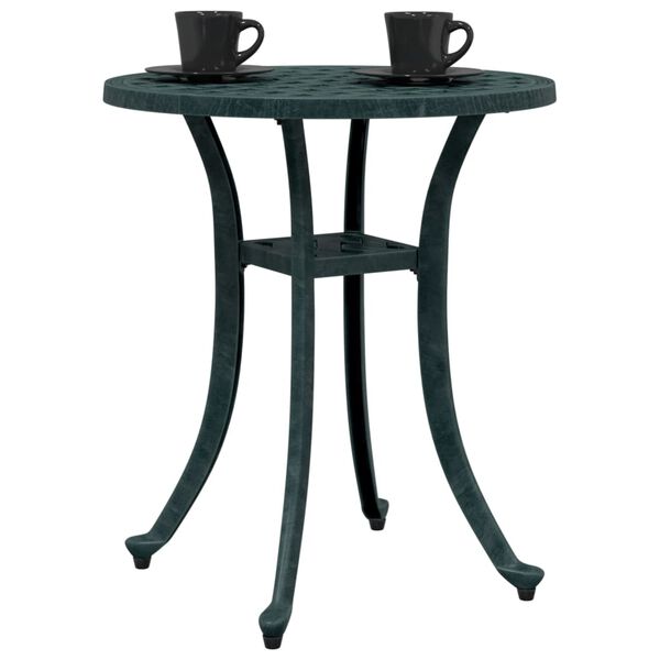vidaXL Mesa de jardim &Oslash;48x53 cm alum&iacute;nio fundido verde
