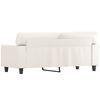 vidaXL Sof&aacute; de 2 lugares 140 cm couro artificial cor creme