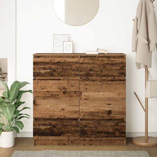 vidaXL Aparador 100x35x99 cm derivados de madeira madeira velha