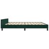 vidaXL Estrutura de cama sem colch&atilde;o 200x200 cm veludo verde-escuro
