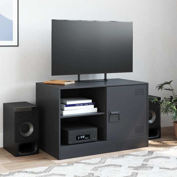 vidaXL M&oacute;vel de TV 67x39x44 cm a&ccedil;o preto