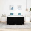vidaXL Estrutura da Cama com colch&atilde;o Preto 160 x 200 cm tecido