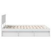 vidaXL Estrutura da Cama com cabeceira Branco 135 x 190 cm