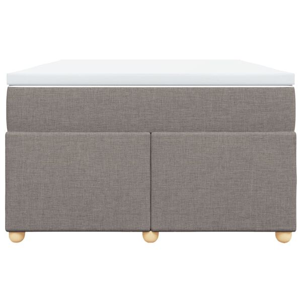 vidaXL Cama boxspring c/ colch&atilde;o 120x190cm tecido castanho-acinzentado