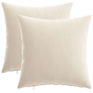 vidaXL Capa almofada 2 unid. HEERLEN Creme 30 x 30 cm Tecido Chenille