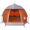 vidaXL Tenda de campismo c&uacute;pula p/ 1 pessoa imperme&aacute;vel cinza/laranja