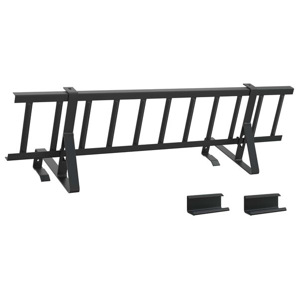 vidaXL Guarda de Neve para Telhado Preto 800 x 29,5 x 34,5 cm A&ccedil;o