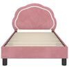 vidaXL Estrutura de Cama Infantil com Cabeceira Rosa 80 x 160 cm