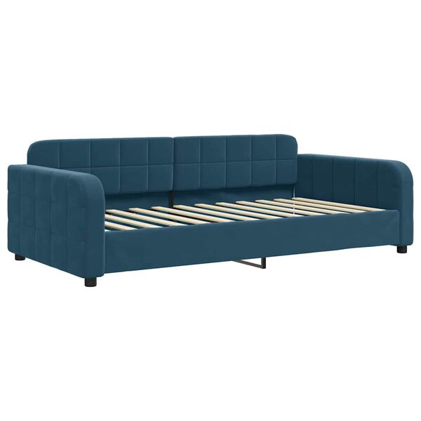 vidaXL Sof&aacute;-cama com gavet&atilde;o e gavetas 90x200 cm veludo azul