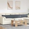 vidaXL Travesseiros de Sof&aacute; 2 pcs Cinza Escuro 200 x 40 cm