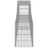 vidaXL Cestos gabi&atilde;o arqueados 20pcs 400x30x40/60 cm ferro galvanizado