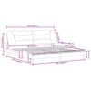 vidaXL Estrutura de cama sem colch&atilde;o Hvar 200x200cm couro artificial cinzento