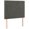 vidaXL Cabeceira Cinza Escuro 80x5x118/128 cm Veludo