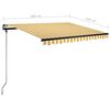 vidaXL Toldo retr&aacute;til manual com LED 300x250 cm amarelo e branco