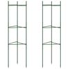 vidaXL Suporte para tomateiros 2 pcs 116 cm a&ccedil;o e PP