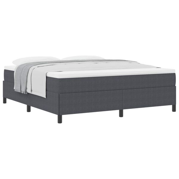 vidaXL Cama Box Cinza Escuro 180 x 200 cm Veludo