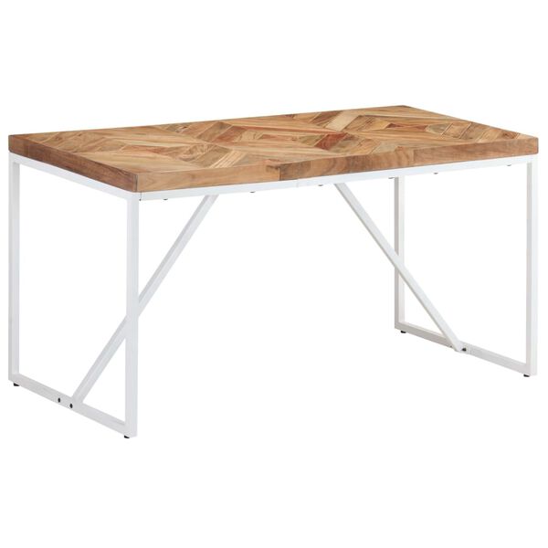 vidaXL Mesa de jantar 140x70x76 cm madeira ac&aacute;cia maci&ccedil;a e mangueira