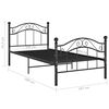 vidaXL Estrutura de cama 100x200 cm metal preto