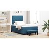 vidaXL Cama Box com colch&atilde;o Azul escuro 120 x 190 cm Veludo