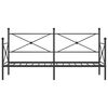 vidaXL Cama de Dia sem Colch&atilde;o 90x200 cm a&ccedil;o preto