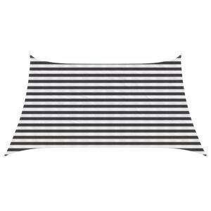 vidaXL Vela de Sombra 3 / 4 x 2 m HDPE Retangular Antracite e Branco