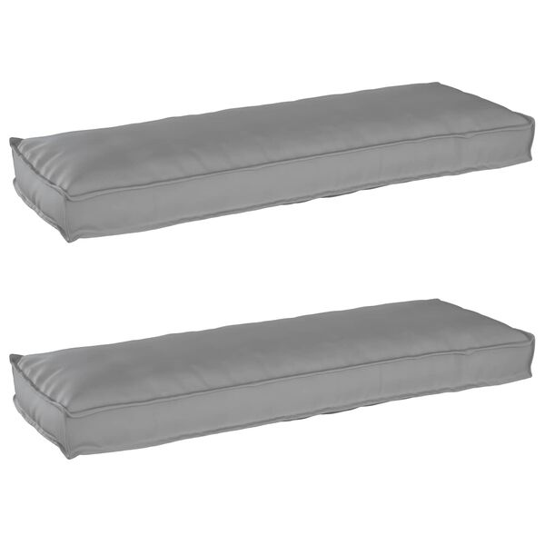 vidaXL Conjunto de Almofadas para Palete 2 pcs Cinzeto 120 x 40 x 8 cm