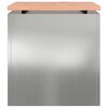 vidaXL Banco de jardim Prateado 40 x 40 x 43 cm A&ccedil;o galvanizado