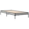 vidaXL Estrutura cama 100x200 cm derivados madeira/metal cinza sonoma