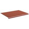vidaXL Tecido de substitui&ccedil;&atilde;o para toldo laranja e castanho 500x350 cm poli&eacute;ster
