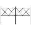 vidaXL Cabeceira de substitui&ccedil;&atilde;o 160 cm metal preto
