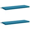 vidaXL Almofadas para Banco SOEST 2 unid. 100% Poli&eacute;ster Azul-Claro